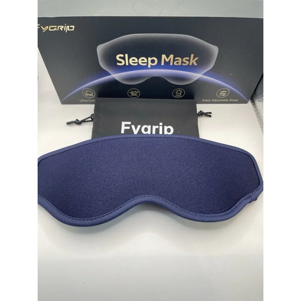 3D Navy Blue Unisex Cooling Eye Mask‎ Sleep Mask 100% Pressure-Free Travel New